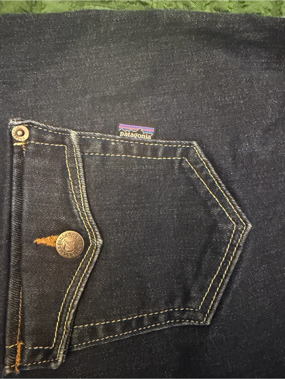 Patagonia Dark Indigo Cropped Denim Shorts - Picture 3 of 4
